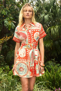 The Liza Dress in Lost at Sea print. 