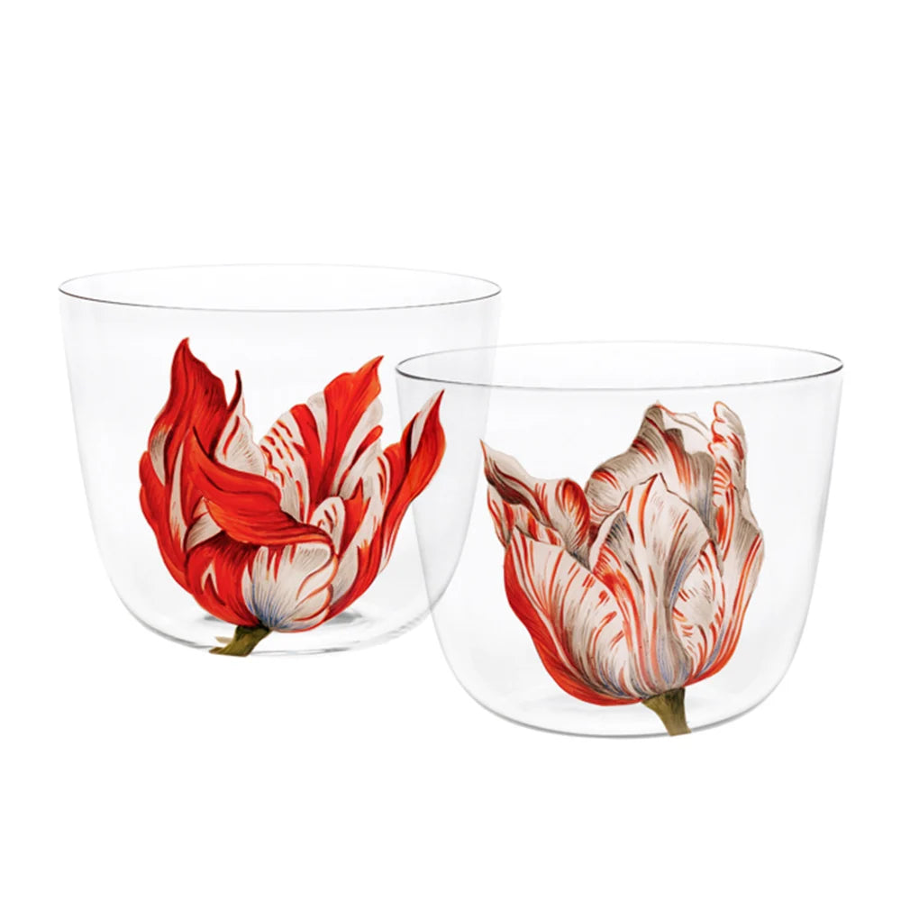 Alpha Tulipmania Water Tumbler with Tulips