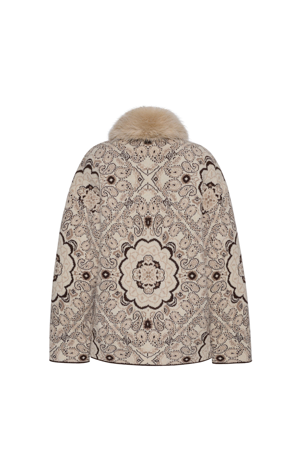 Lois Fur Jacket in Bandana Ivory