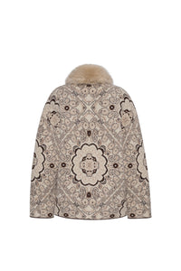 Lois Fur Jacket in Bandana Ivory