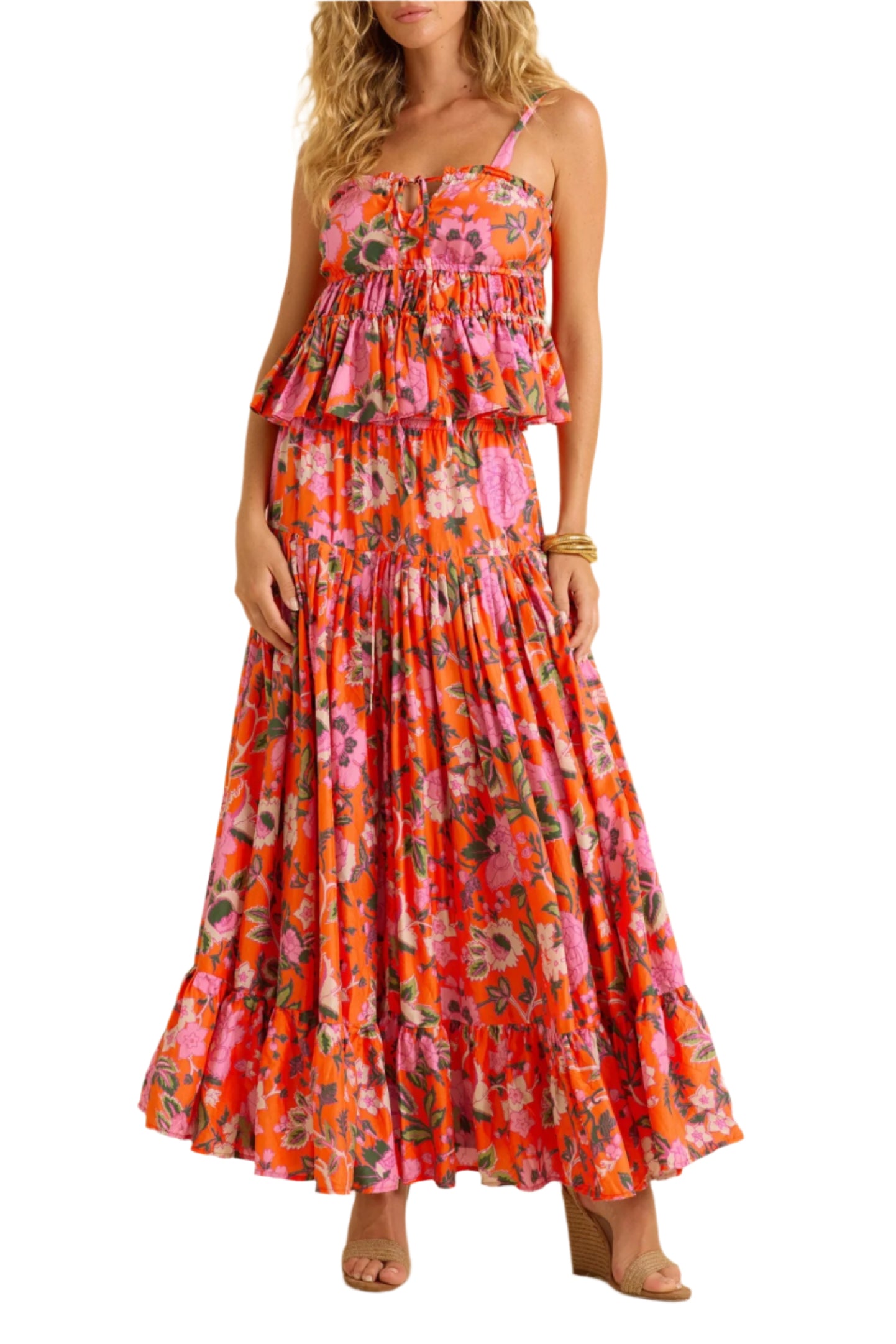 Lourdes Skirt in Pink Floral