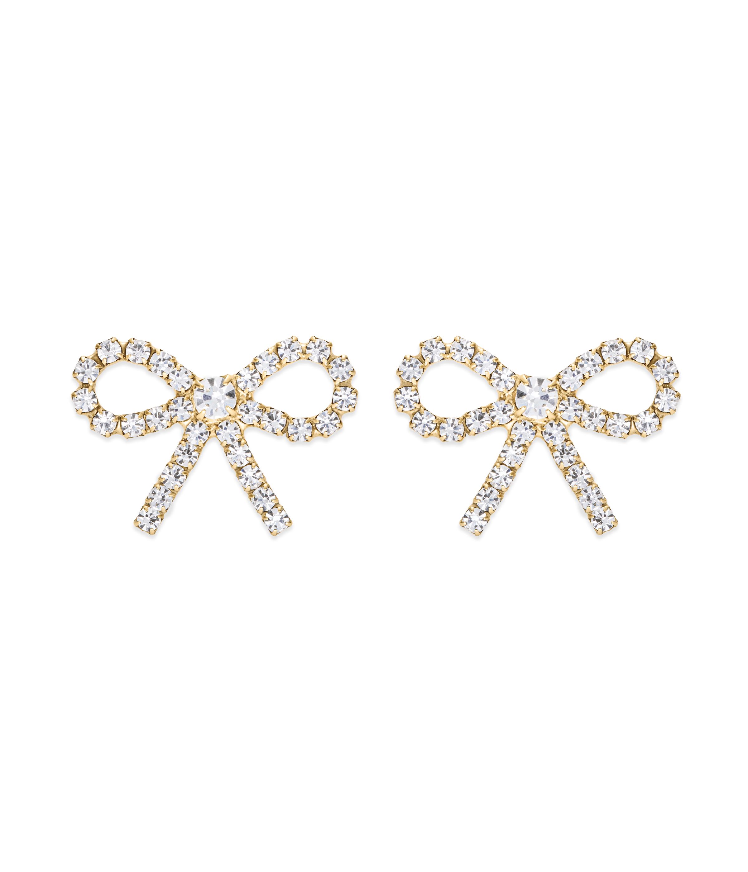 London Bow Earrings in Cyrstal