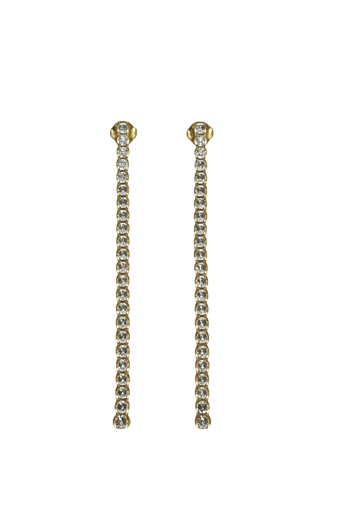 Long Bezel Earrings