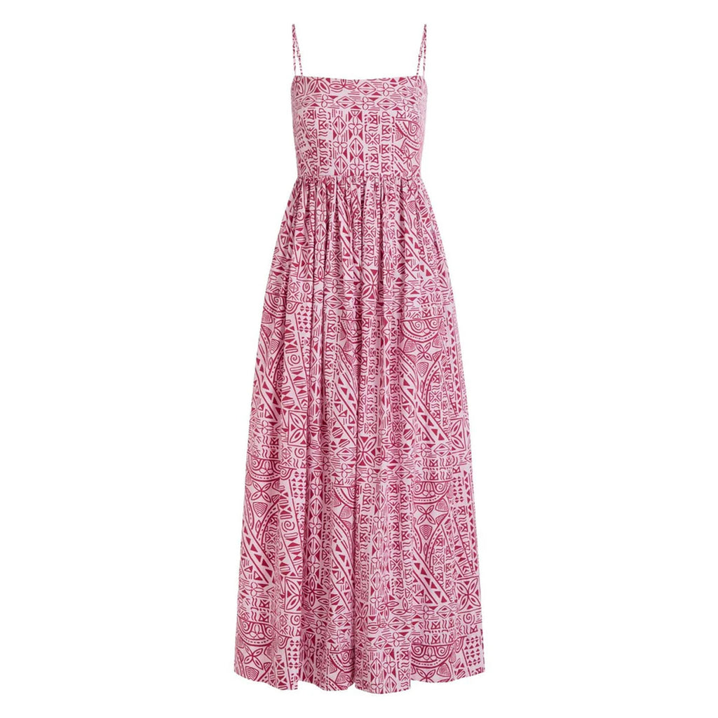 Emerson Dress in Pink Island Geometric