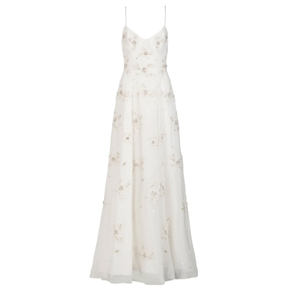 Liv Gown in Ivory with Wildflower Clusters