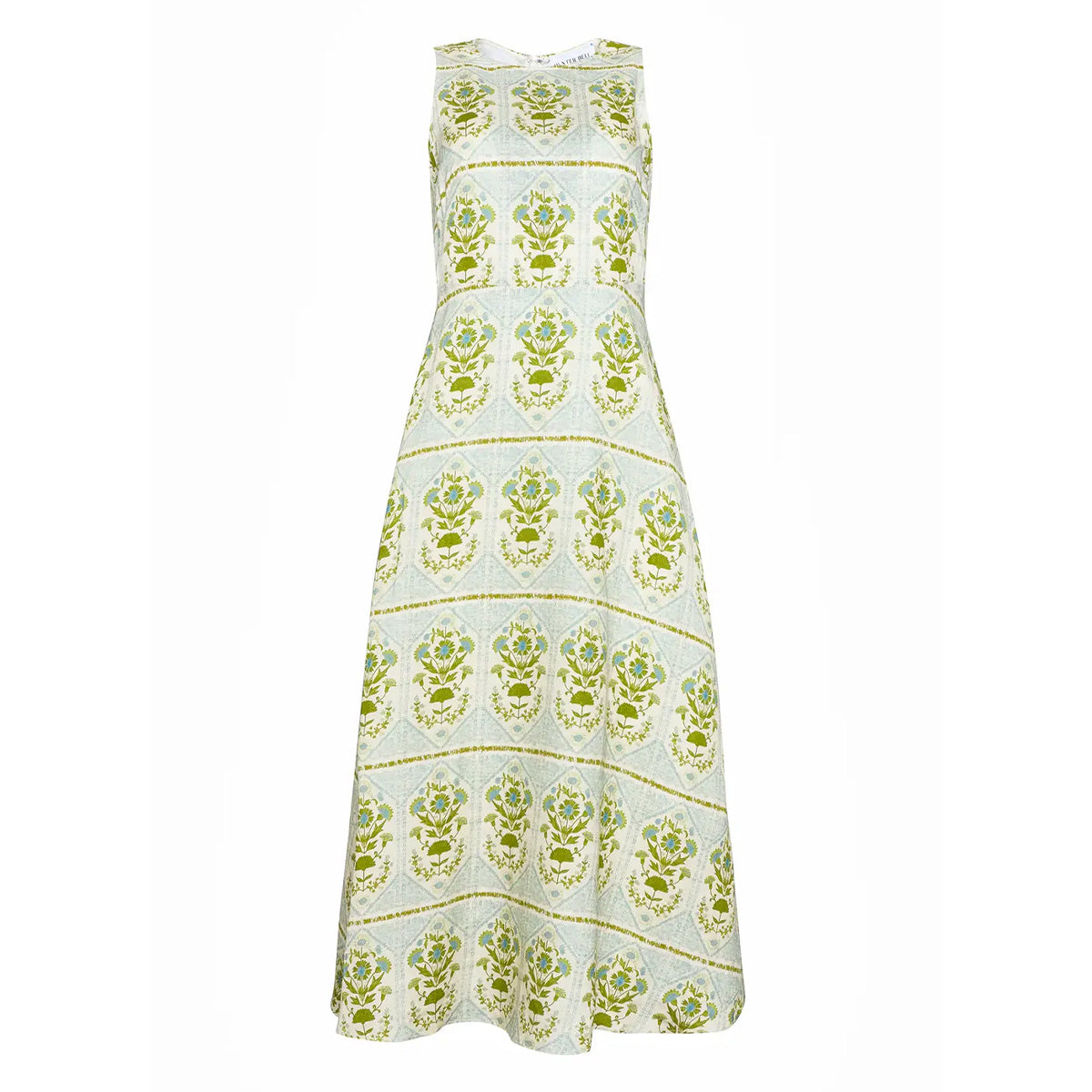 Faith Dress in Green Trellis
