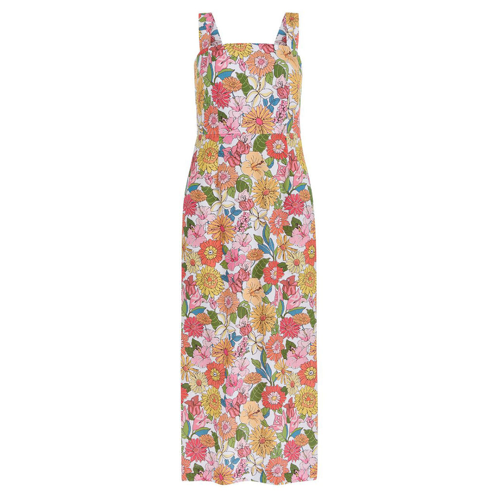 Long Slip Dress in Flower Heads