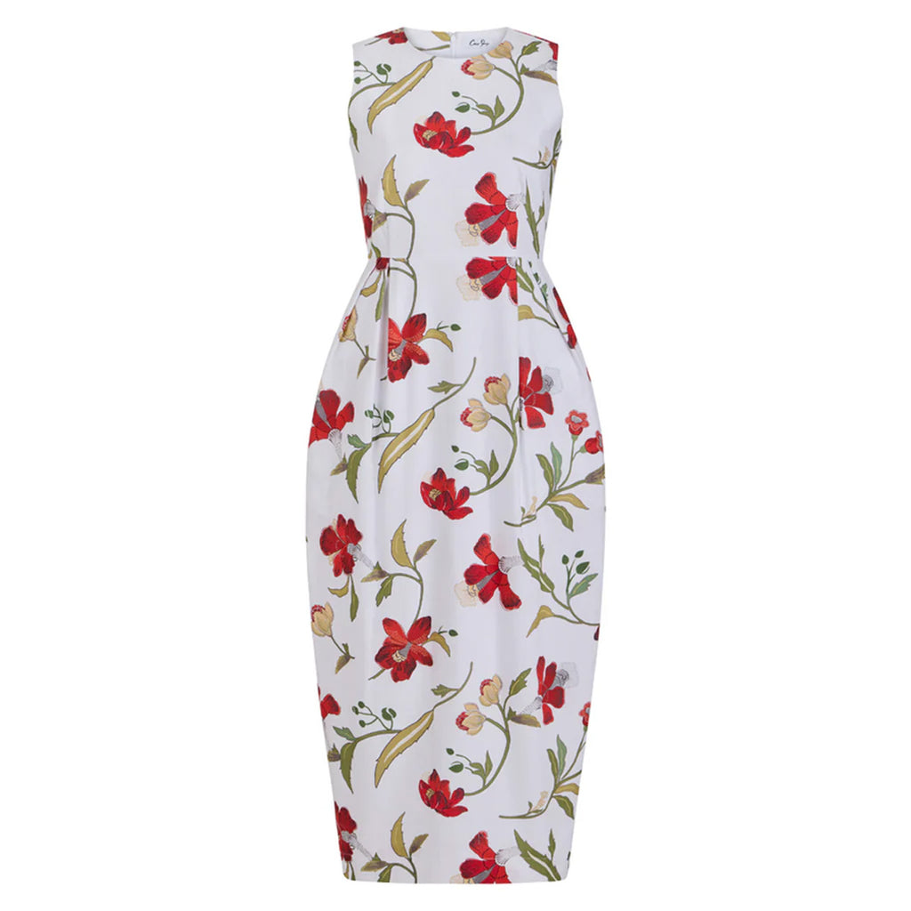Avery Dress in Red Hibiscus
