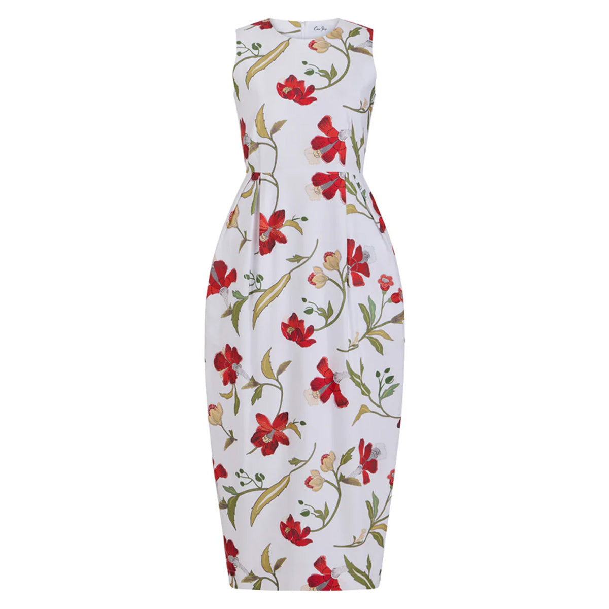 Avery Dress in Red Hibiscus