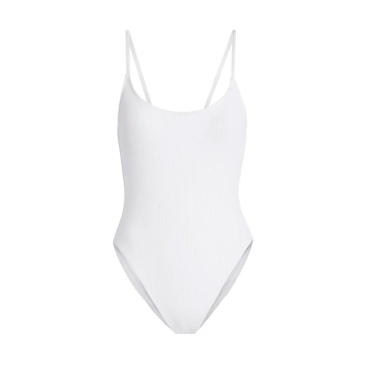 The Laguna One Piece in Ribbed White