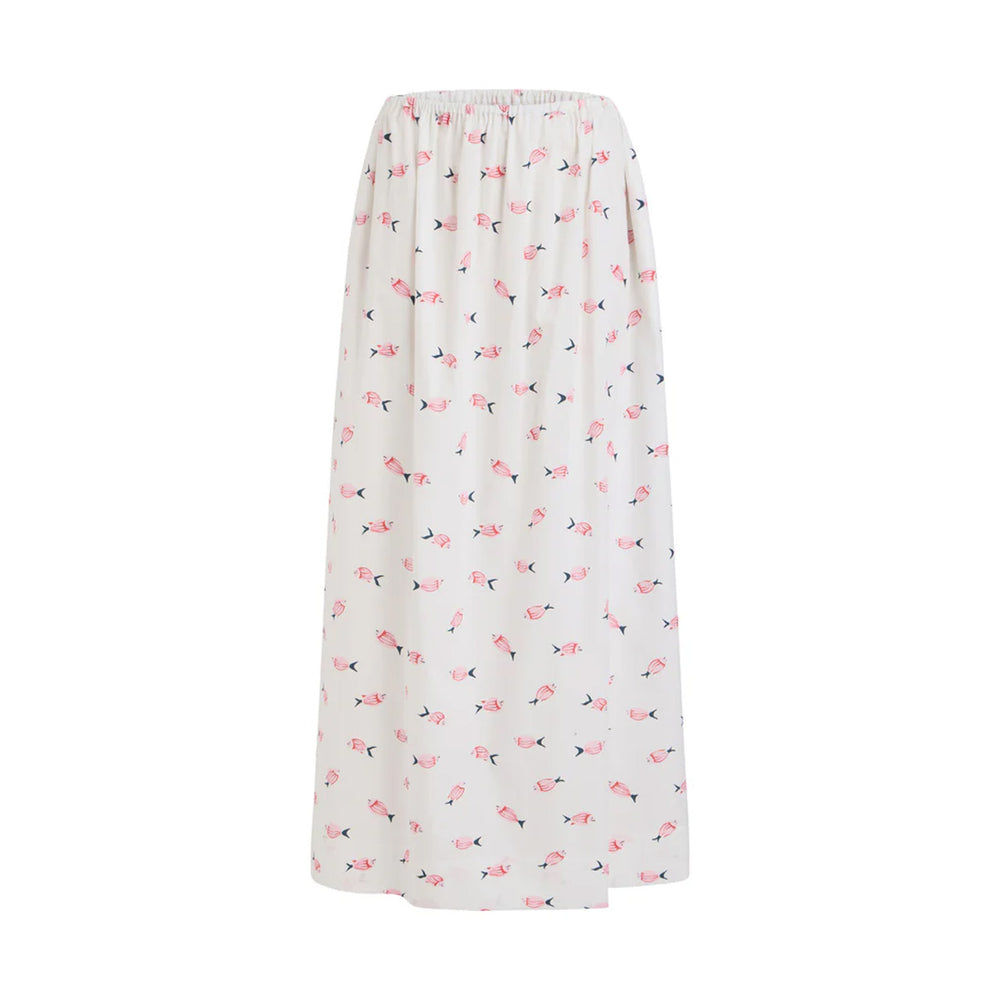 Elastic-Waist Skirt in Vintage Pink Fish