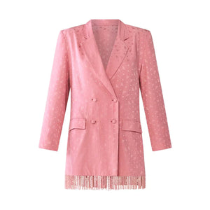 Alex Blazer Dress in Raspberry
