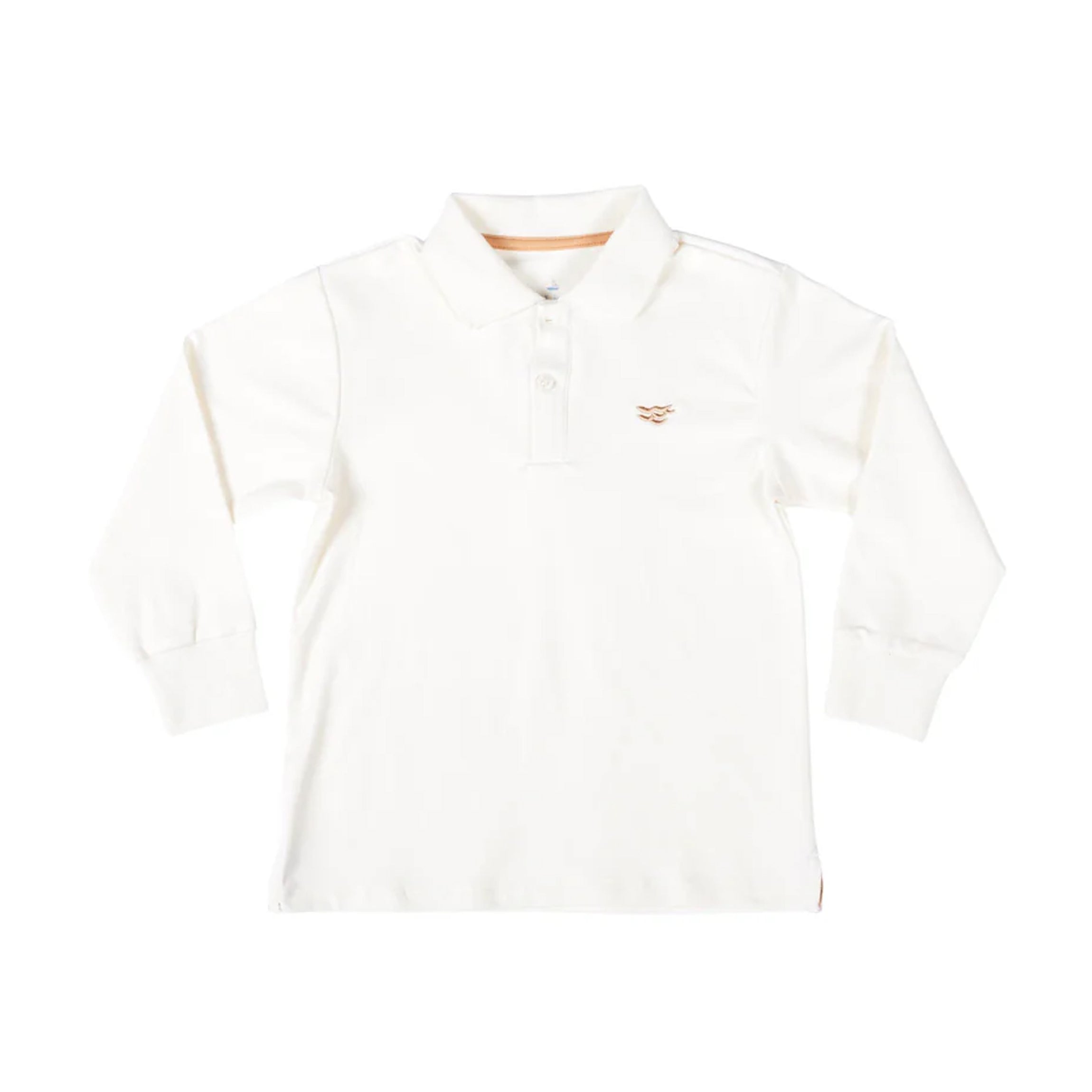 Long Sleeve Carter Polo in 8th Street Ivory