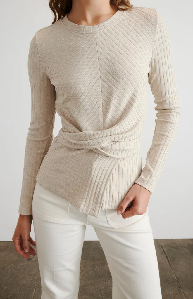 Long Sleeve Kelsey Top in Oatmeal