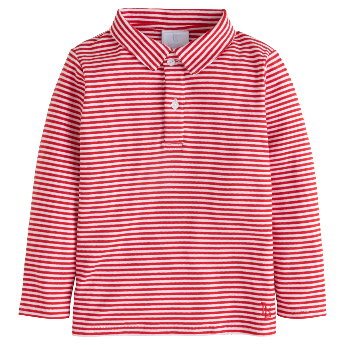 little english classic childrens clothing boys red and white striped long sleeve polo