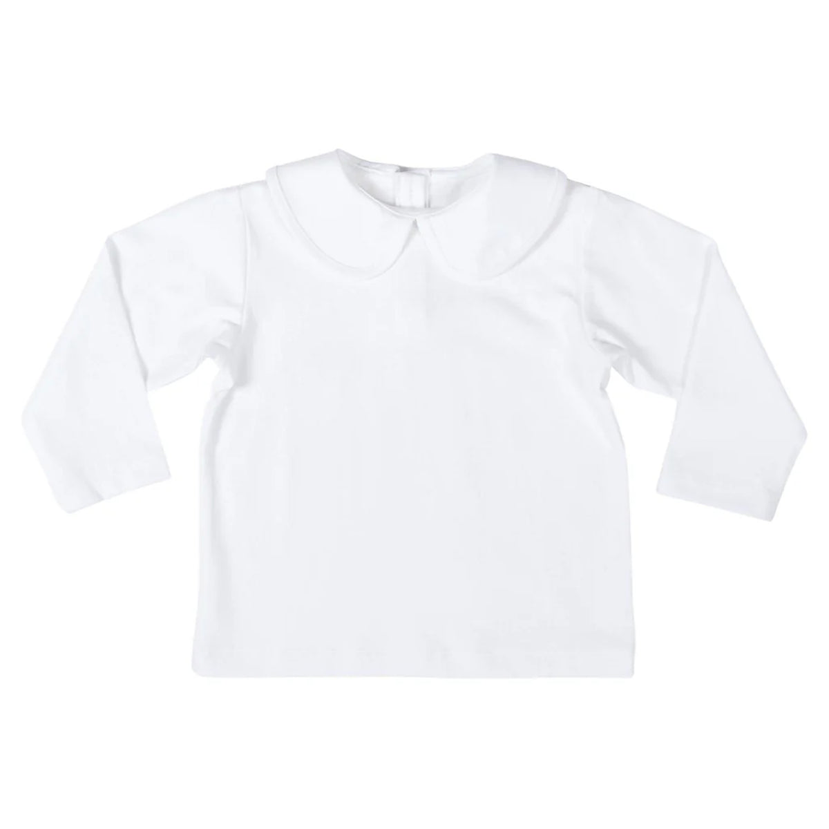 Long Sleeve Teddy Peter Pan in Classic White