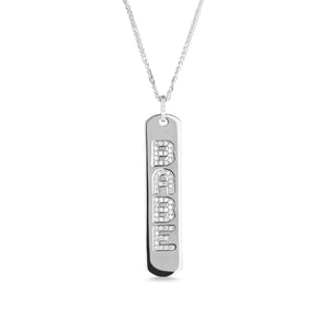 Longtag-BABE-WG, 14k white gold