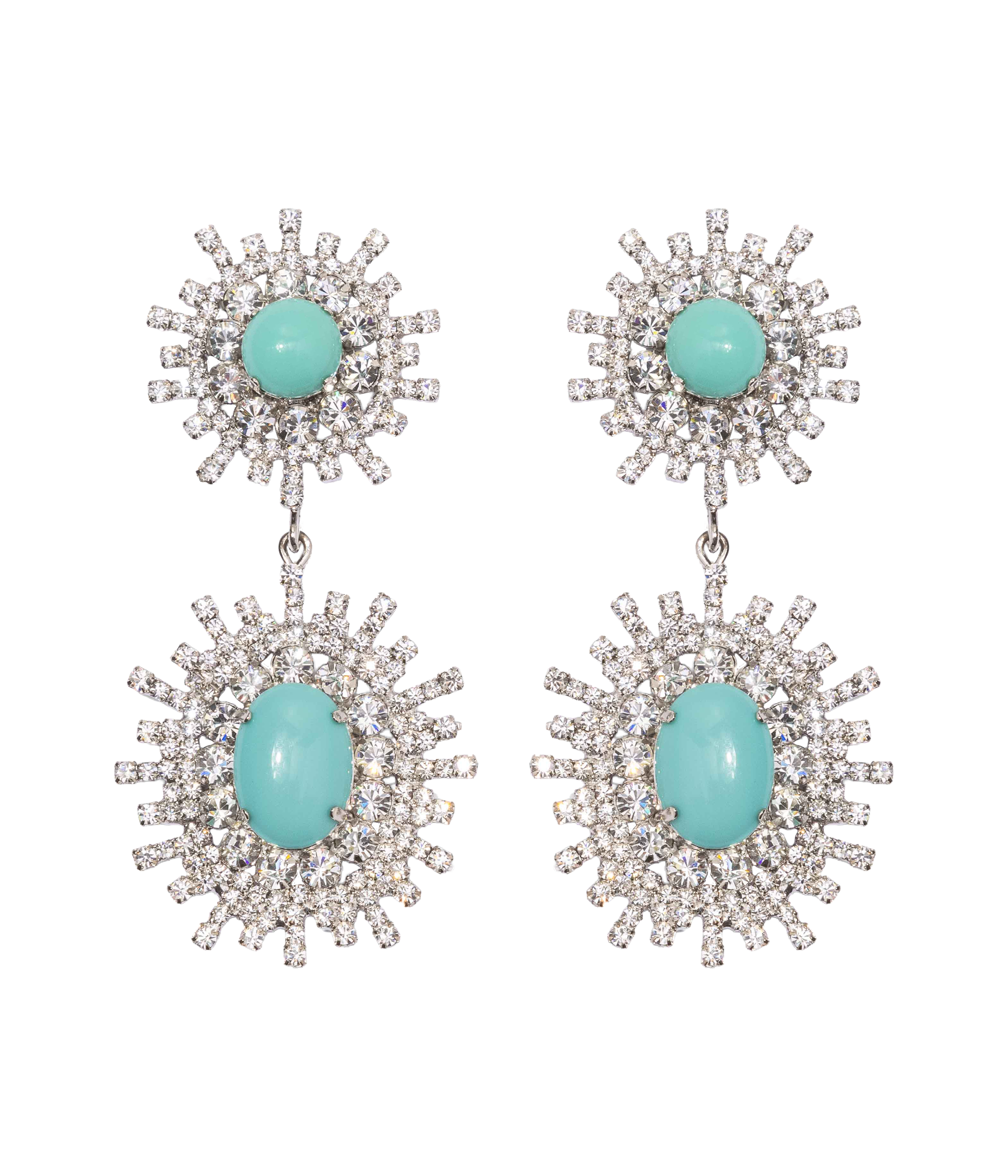 Stevie Statement Earrings in Turquoise - Loren Hope