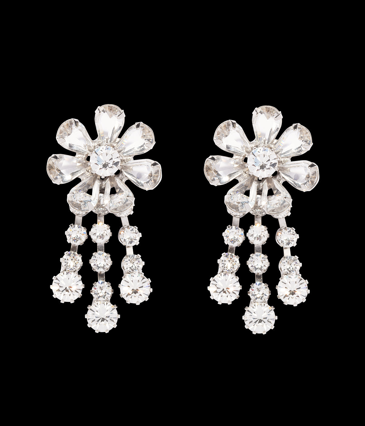 Frances Earrings in Crystal