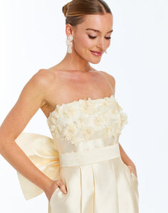 Lorena Convertible Bow Dress in Ivory