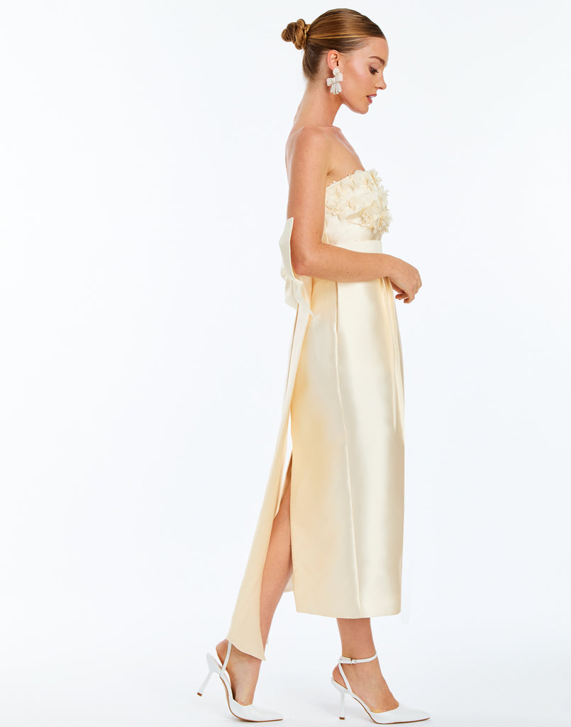Lorena Convertible Bow Dress in Ivory