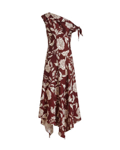 Loretta Dress in Deep Redwood Multi