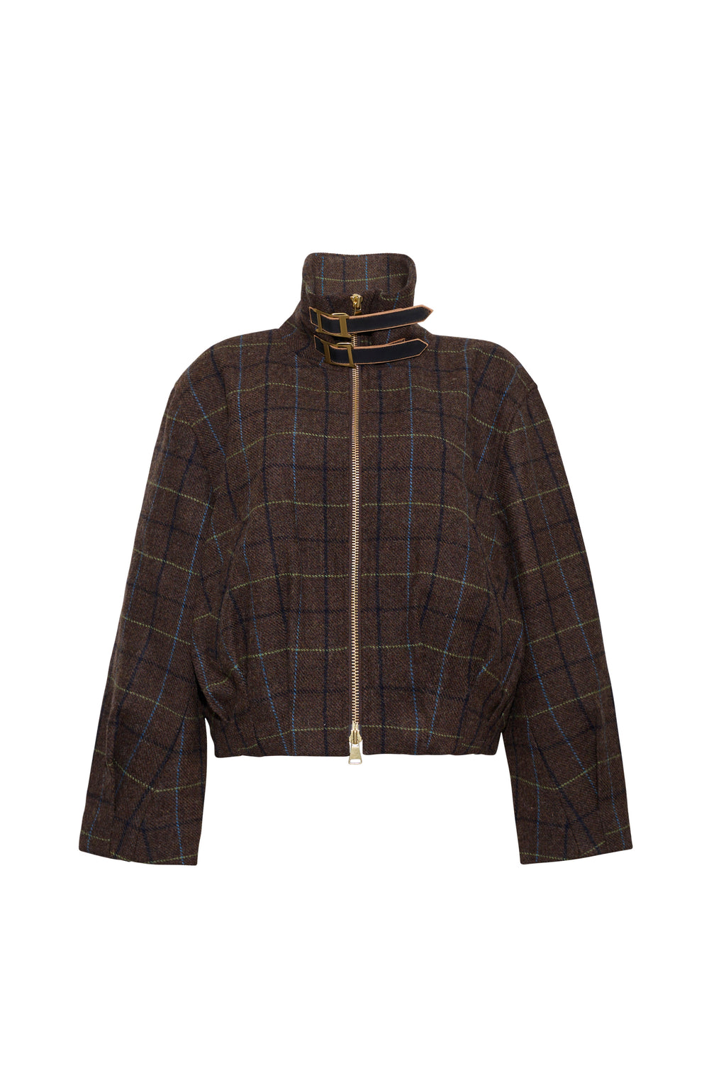 Lorna Jacket in Oswald Plaid Army Green