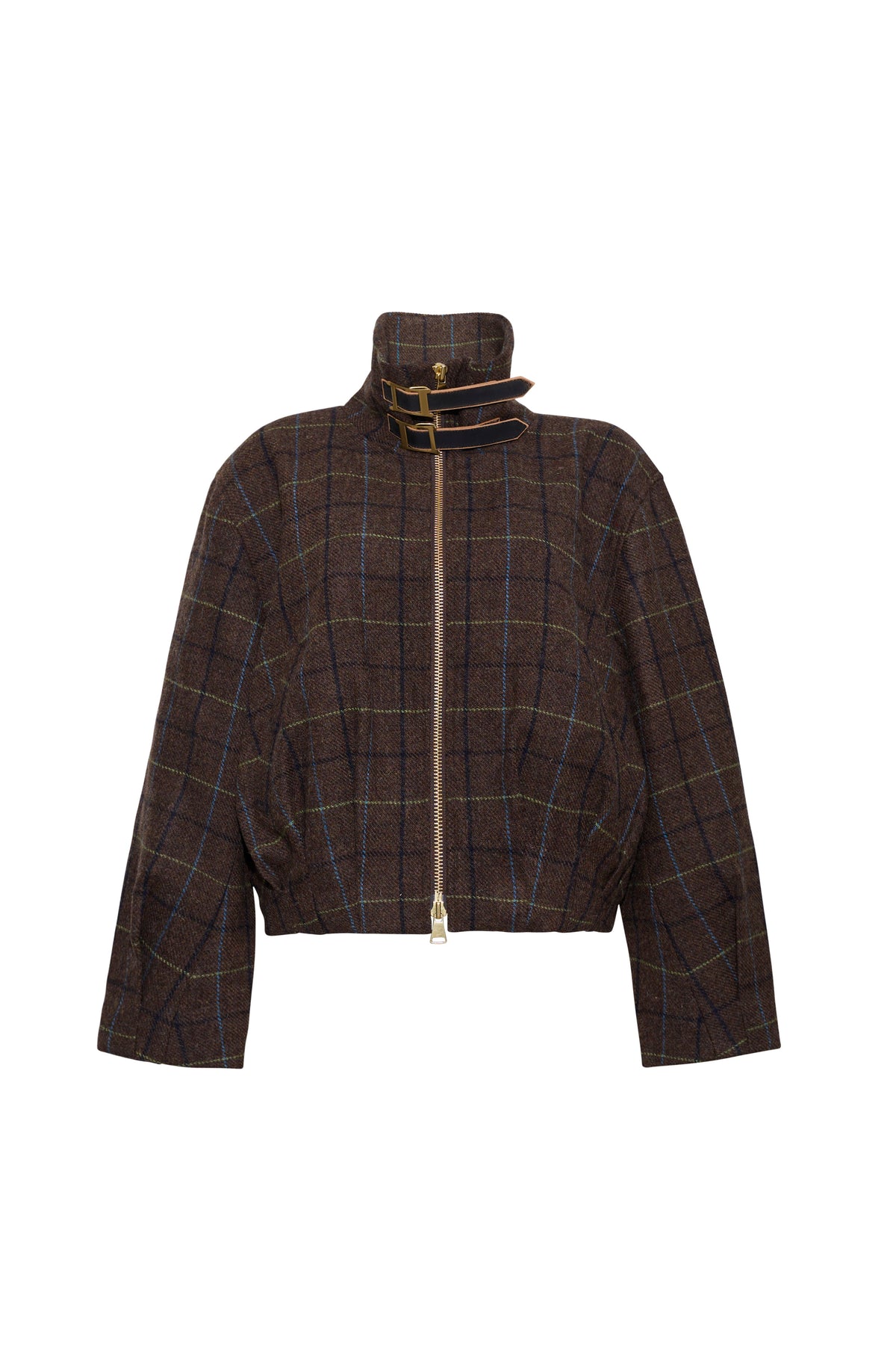 Lorna Jacket in Oswald Plaid Army Green