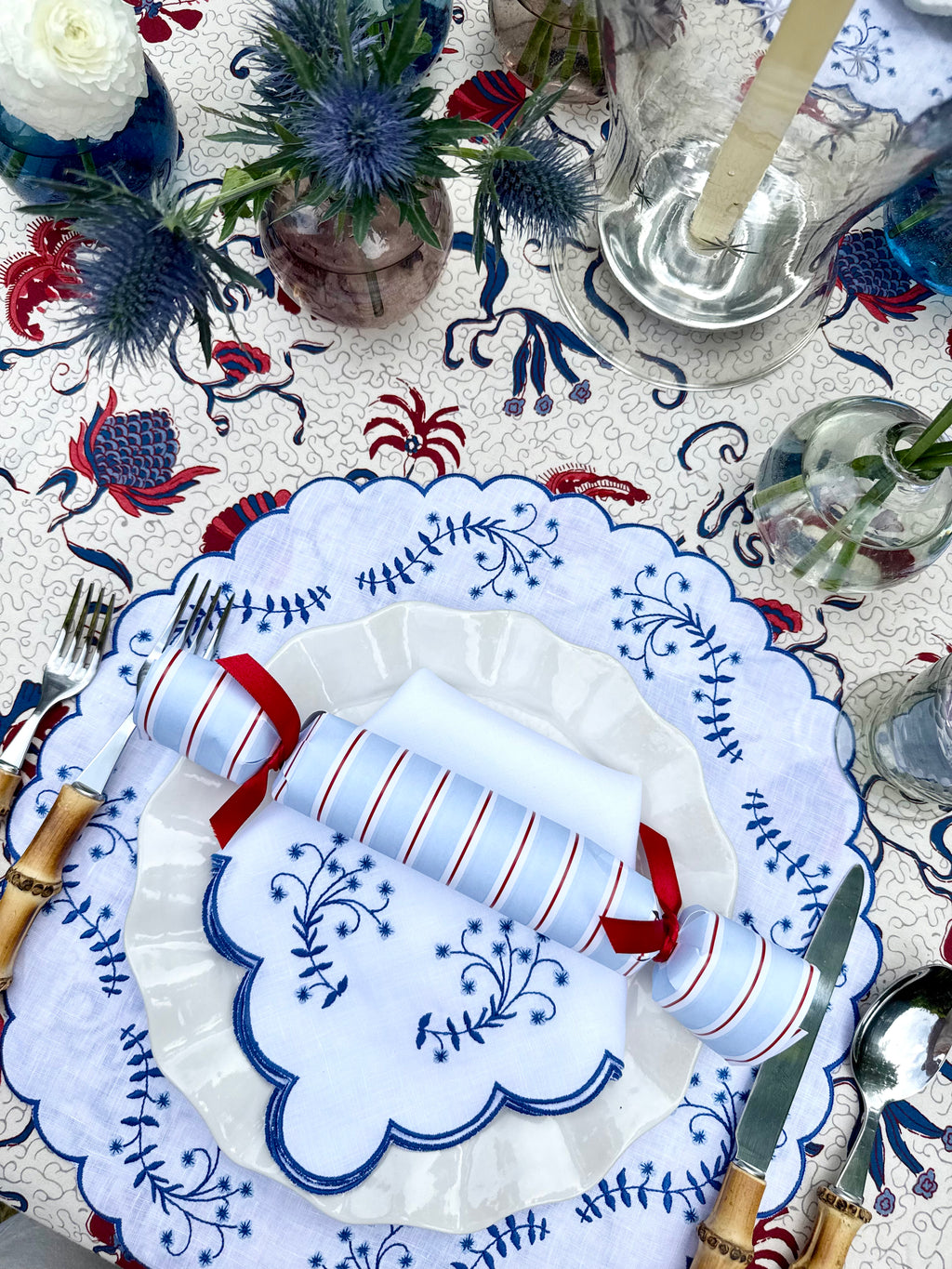 Spring Linen Placemat in Blue