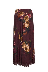 Lou Skirt in Ariana Flora Merlot