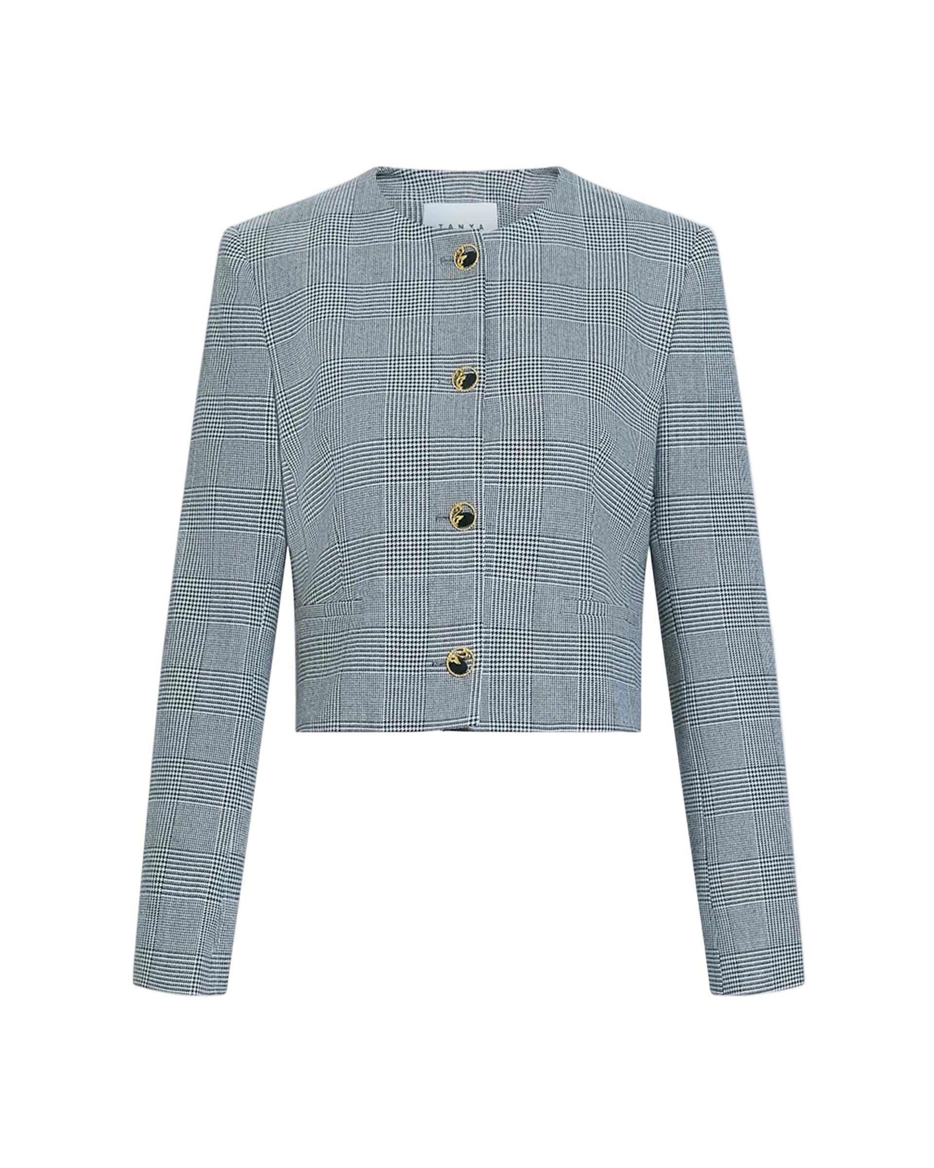Lois Blazer in Black/White Plaid
