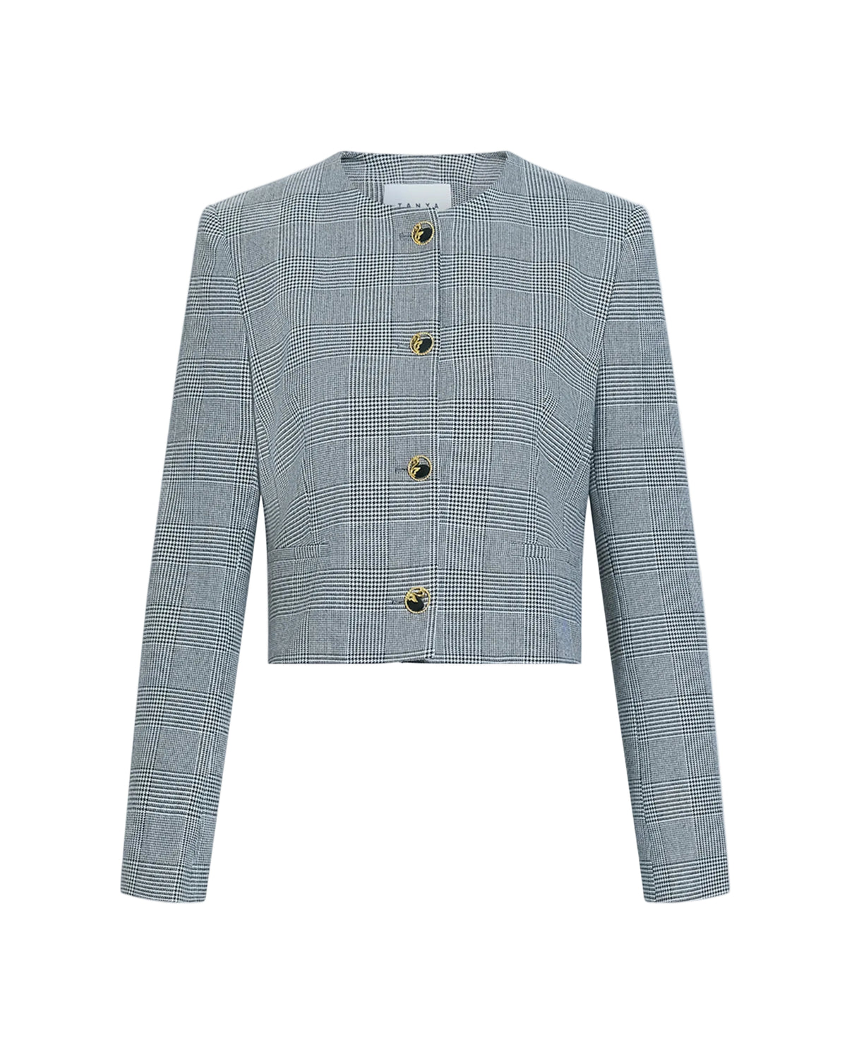 Lois Blazer in Black/White Plaid