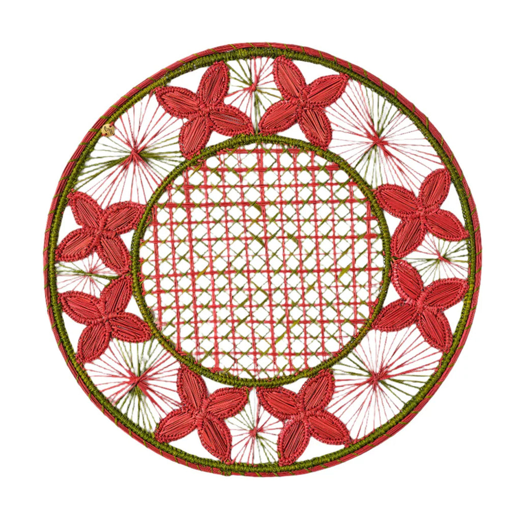 Louloudi Woven Placemat, Burgundy