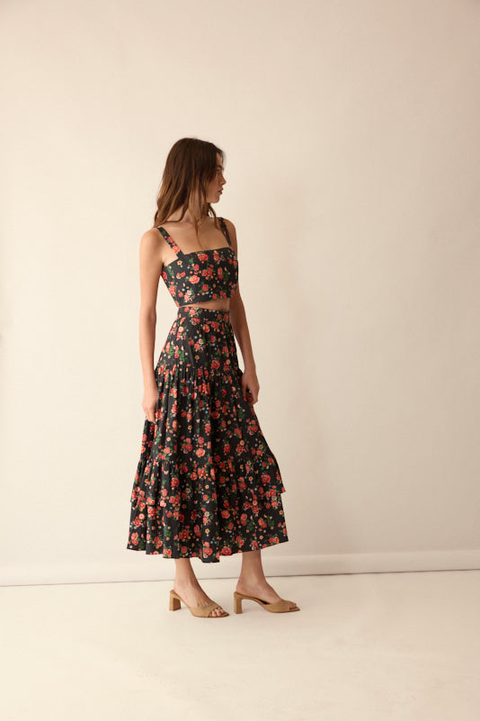 Mia Top in Midnight Garden