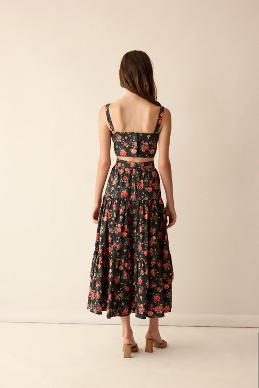 Mia Top in Midnight Garden