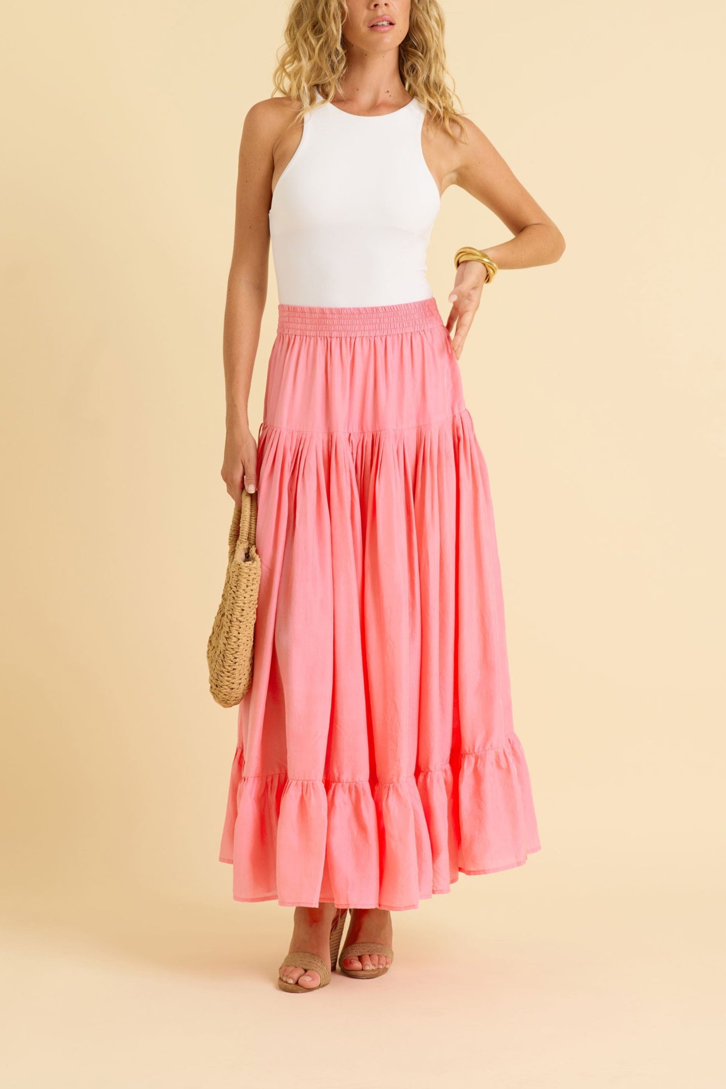 Lourdes Skirt in Blush