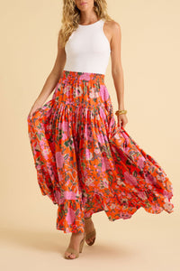 Lourdes Skirt in Pink Floral