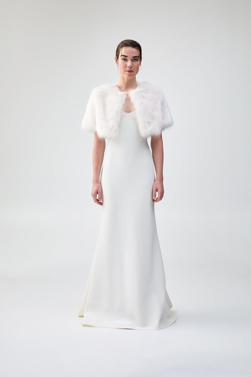 Love a Fur Bolero in Ivory