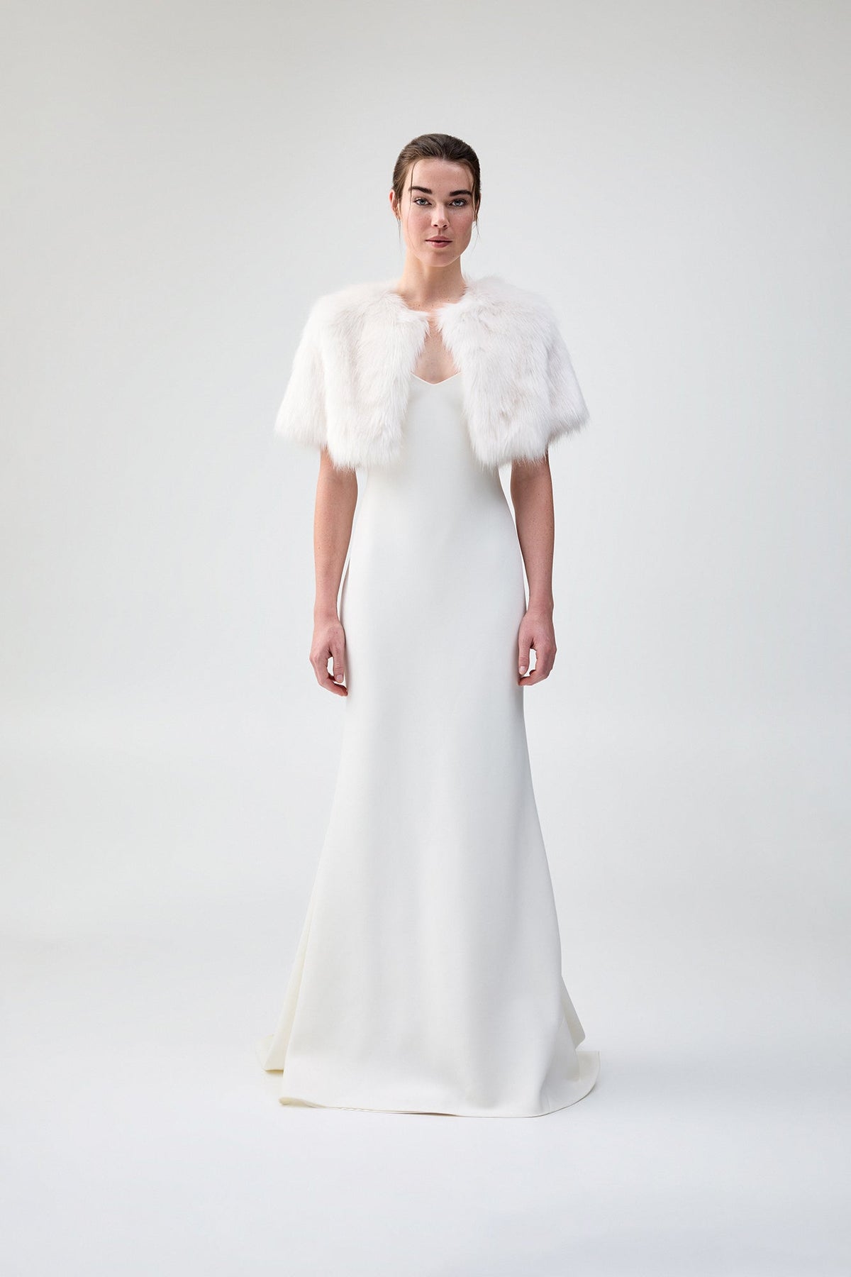 Love a Fur Bolero in Ivory