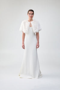 Love a Fur Bolero in Ivory