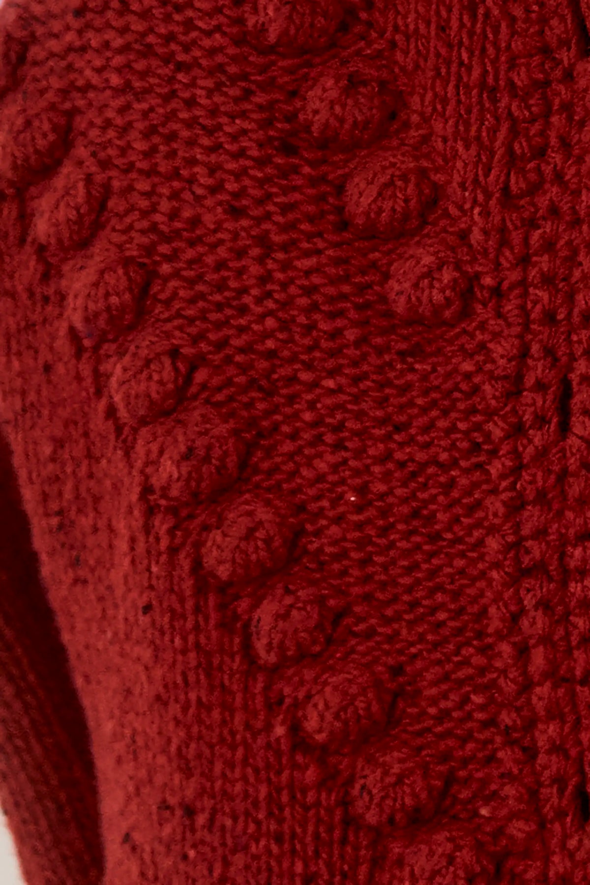 Bobble Sweater in Maroon