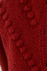Bobble Sweater in Maroon