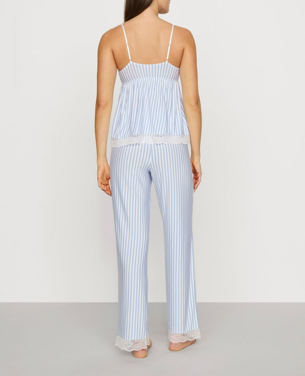 Isla Cami and Pant Pajama Set in Regatta Stripe Summer Blue/White