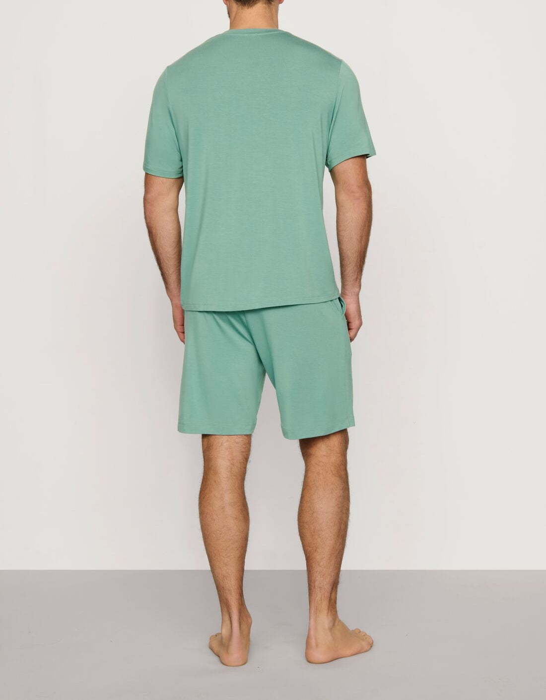 Henry Short-Sleeve and Short Pajama Set in Seagrass