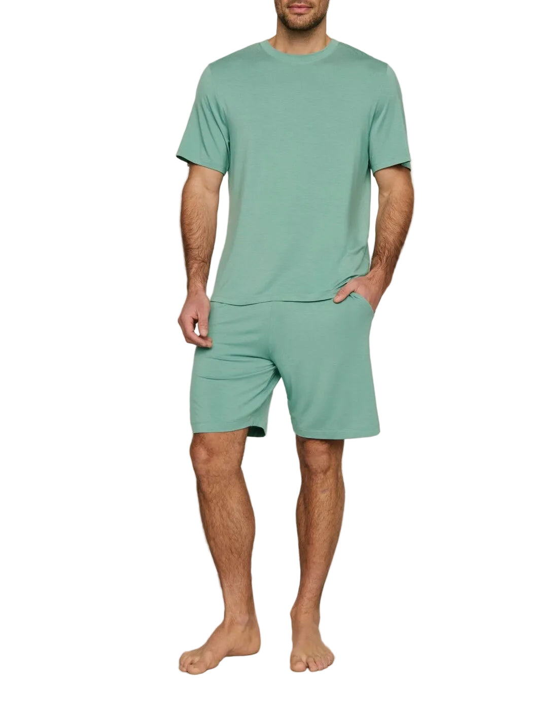 Henry Short-Sleeve and Short Pajama Set in Seagrass