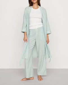 Nautico Robe in Regatta Stripe Seagrass/White