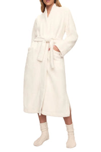 Renew Plush Long Robe In Ivory