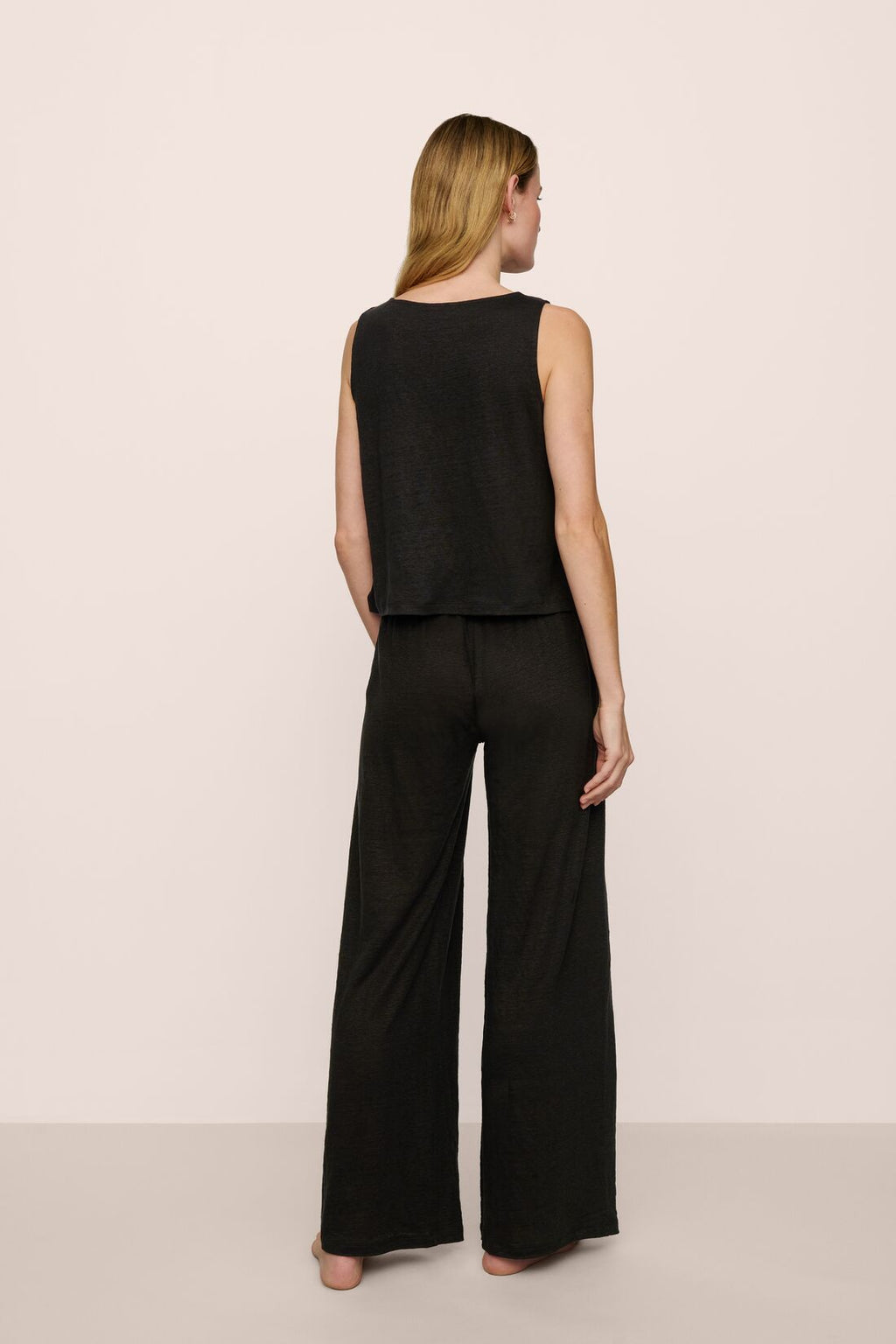 Organic Linen Pant in Black