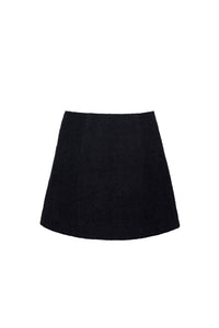 Luca Mini Skirt in Cloud Tweed Black