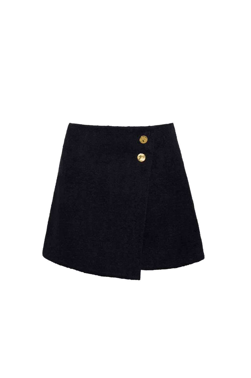 Luca Mini Skirt in Cloud Tweed Black